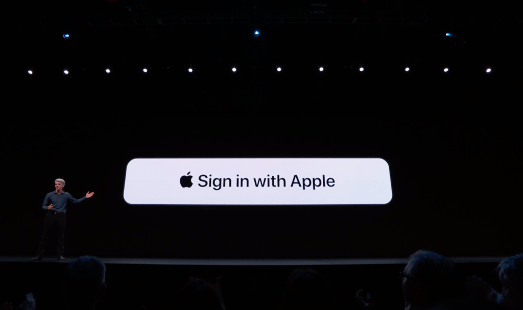 La fonctionnalité "sign in with Apple" // Source : Apple Events