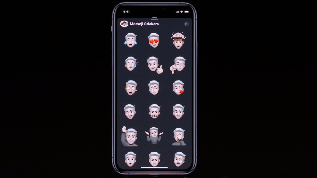 Les stickers memojis // Source : Apple Events