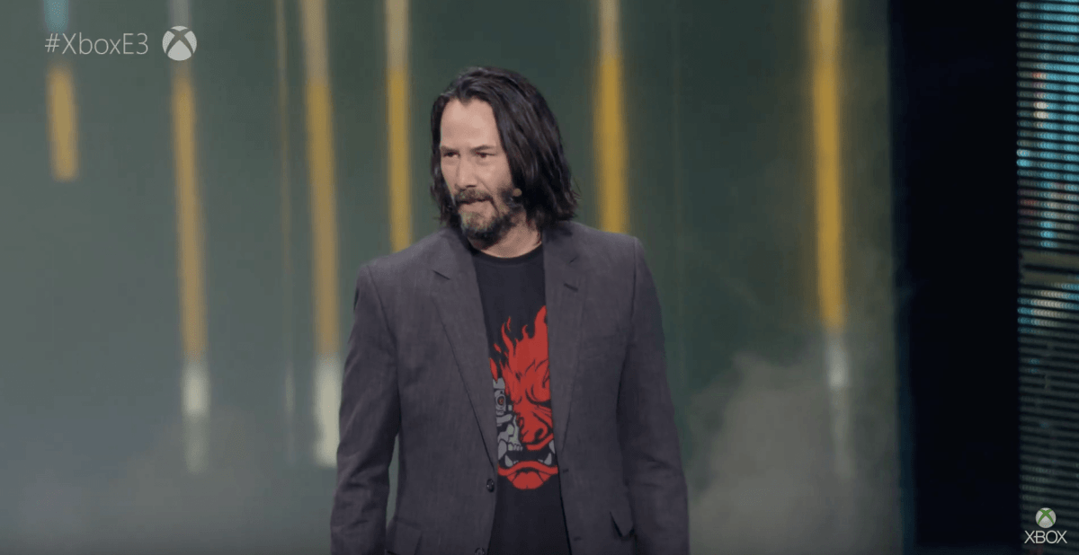 Keanu Reeves à la conférence Microsoft // Source : Capture YouTube