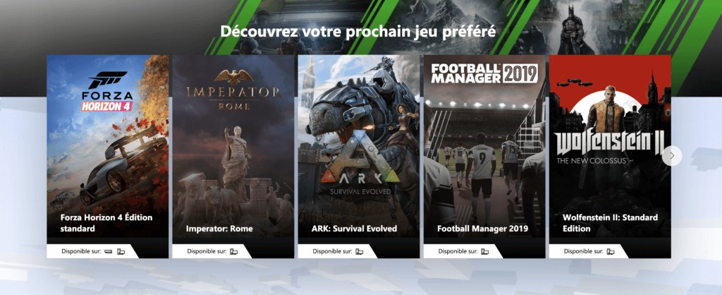 Des jeux Microsoft... mais pas que