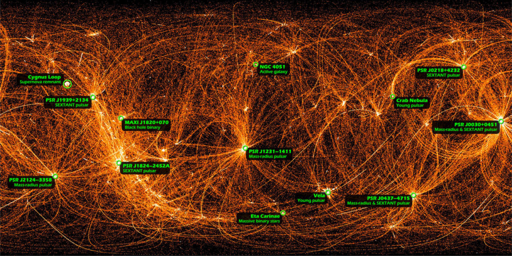 La carte du ciel en rayons X. // Source : Nasa/NICER