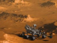 Curiosity en train d'explorer Mars. // Source : Flickr/CC/Kevin Gill