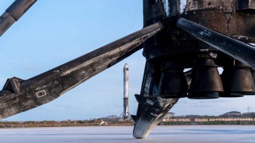 Zone d'atterrissage des boosters latéraux du Falcon Heavy. // Source : SpaceX