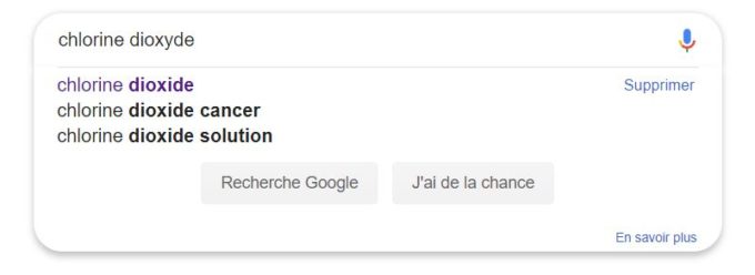 Voici ce que l'on obtient comme suggestions de recherches. // Source : Capture d'écran Google / Numerama Voici ce que l'on obtient comme suggestions de recherches. // Source : Capture d'écran Google / Numerama