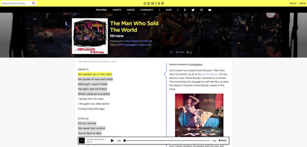 Nirvana – The Man Who Sold The World Nirvana – The Man Who Sold The World