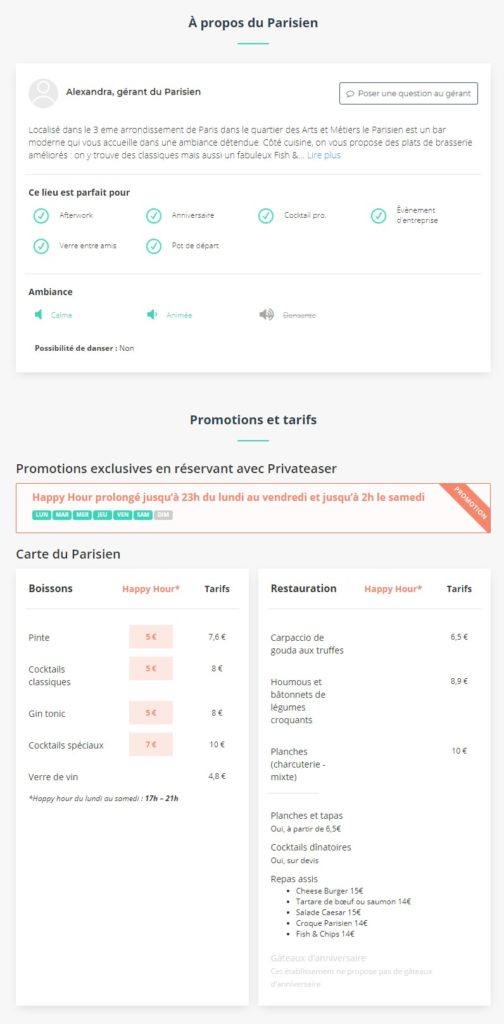 Privateaser propose des happy hours prolongées avec certains bars.
