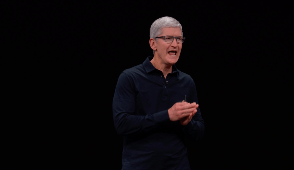 Tim Cook à la WWDC le 3 juin 2019 // Source : Capture d'écran Apple Live Events