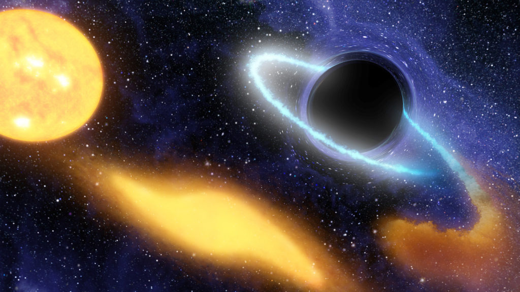 Qui est arrivé en premier : les trous noirs ou les galaxies ? // Source : NASA/JPL-Caltech (photo recadrée)