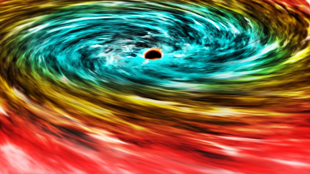 Une représentation d'un trou noir. // Source : Pixabay