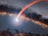 Une étoile dévorée par un trou noir. // Source : NASA/JPL-Caltech (photo recadrée)