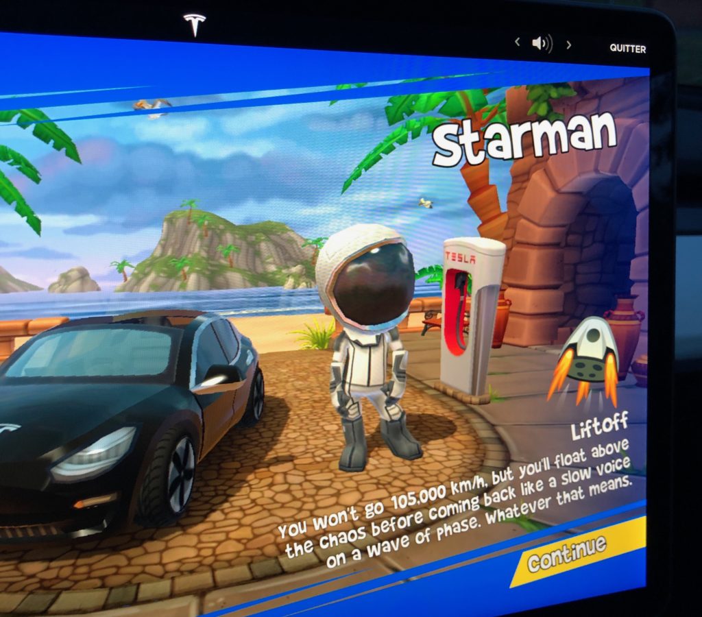 Beach Buggy Racing 2 pour Tesla // Source : Numerama Beach Buggy Racing 2 pour Tesla // Source : Numerama