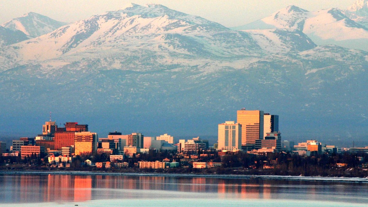 La ville d'Anchorage, en Alaska. // Source : Wikipedia