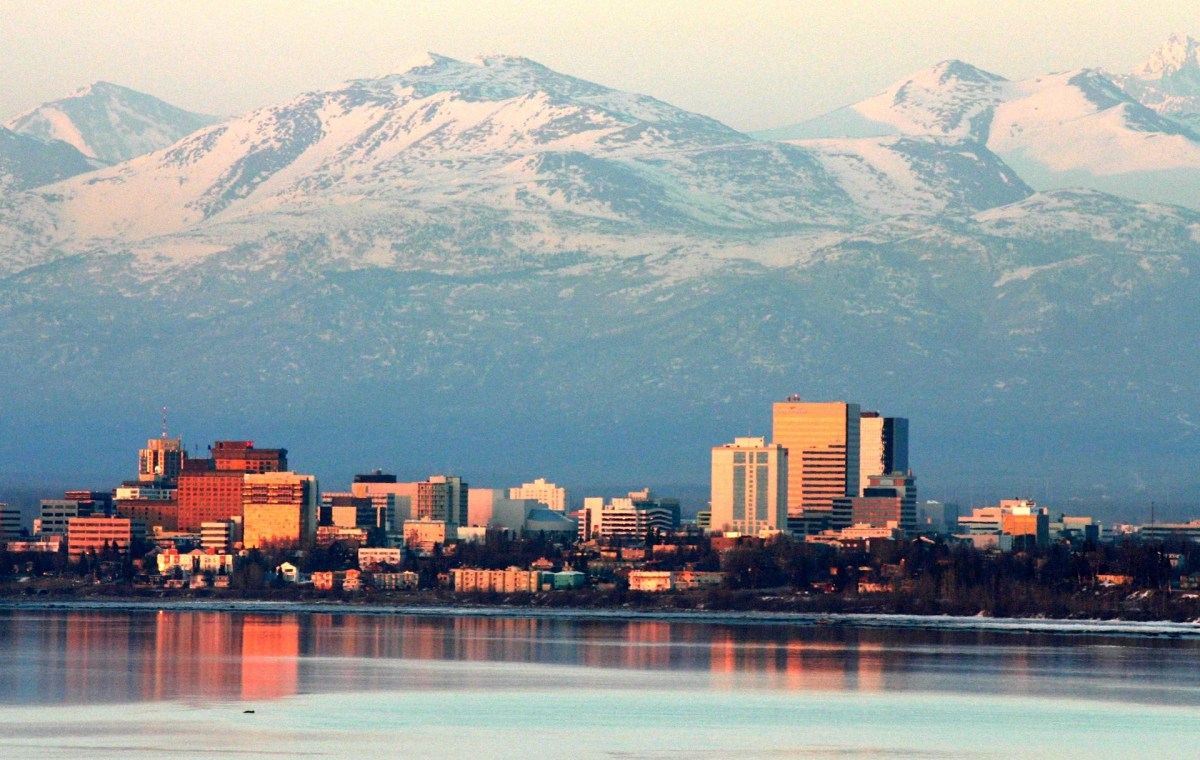 La ville d'Anchorage, en Alaska. // Source : Wikipedia