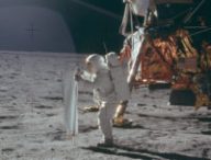 La première expérience scientifique réalisée sur la Lune. // Source : Flickr/CC/Project Apollo Archive (photo recadrée)
