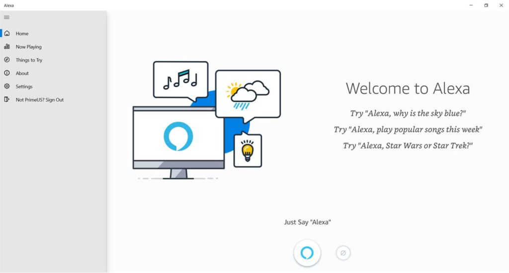 Alexa sur Windows // Source : Microsoft Alexa sur Windows // Source : Microsoft