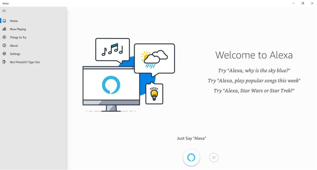Alexa sur Windows  // Source : Microsoft