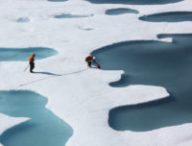 La glace de mer de l'Arctique. // Source : Wikimedia/CC/NASA Goddard Space Flight Center (photo recadrée)