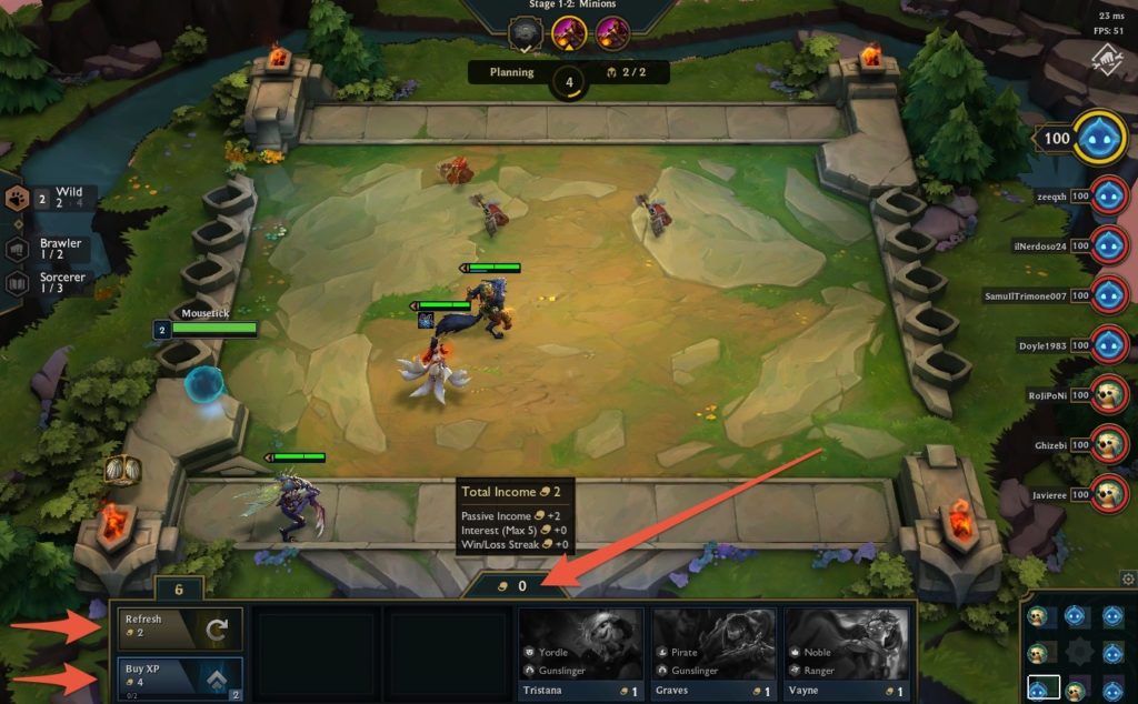 La gestion de votre or est crucial pour l'emporter // Source : Capture TeamFight Tactics