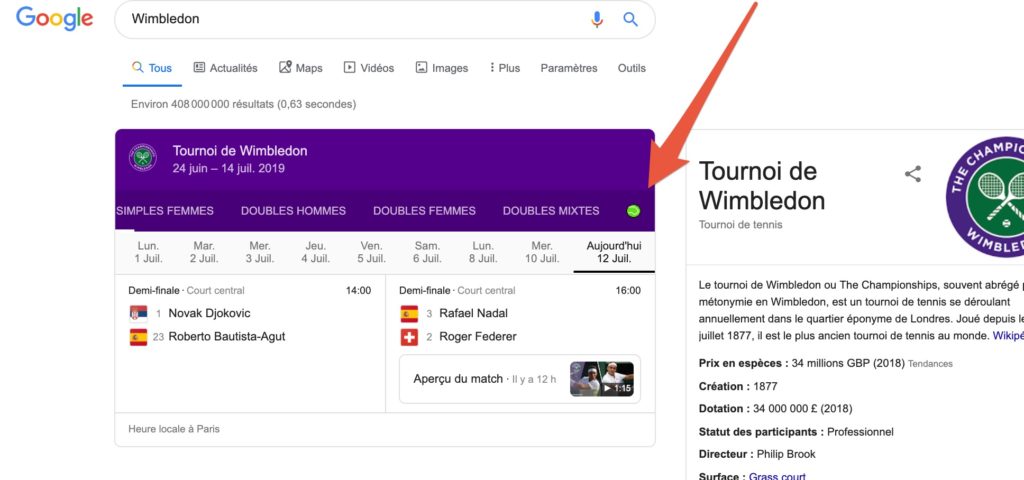 Capture Google le 12 juillet 2019