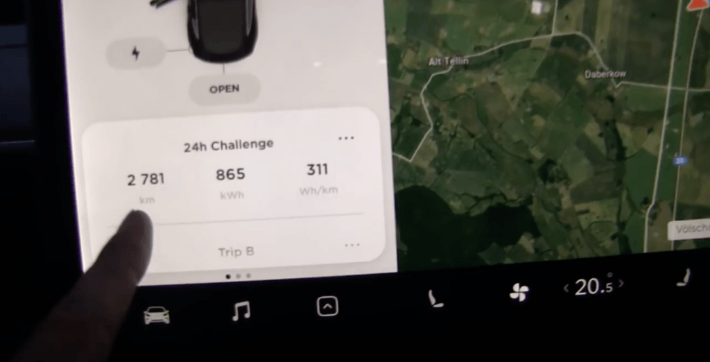 Record distance avec une Model 3 // Source : YouTube Bjørn Nyland Record distance avec une Model 3 // Source : YouTube Bjørn Nyland