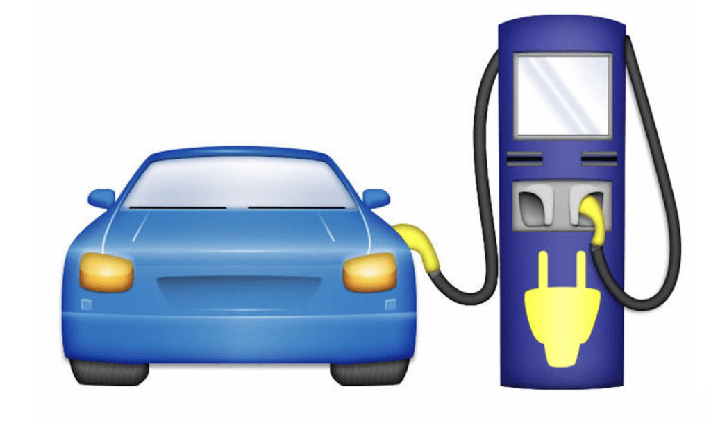 Emoji voiture électrique  // Source : Electrify America