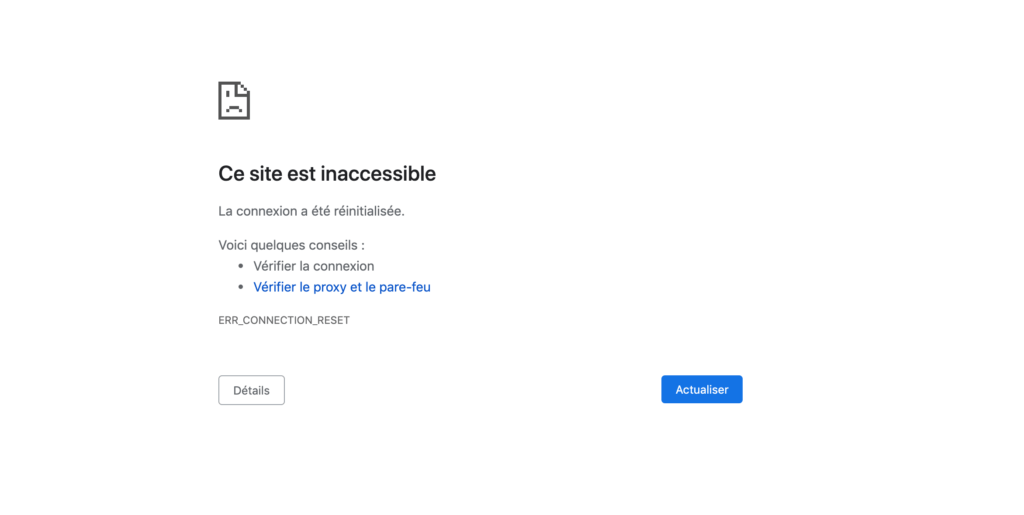 Le site de Météo France inaccessible par moments ce 24 juillet 2019 // Source : meteofrance.com