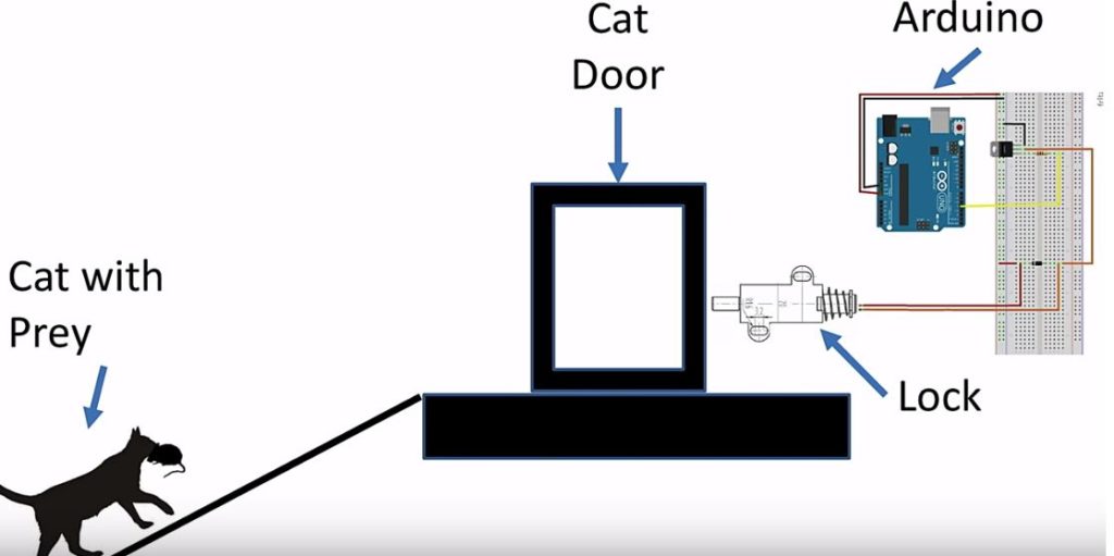 Le mécanisme de la chatière. // Source : Capture d'écran YouTube / Ben Hamm