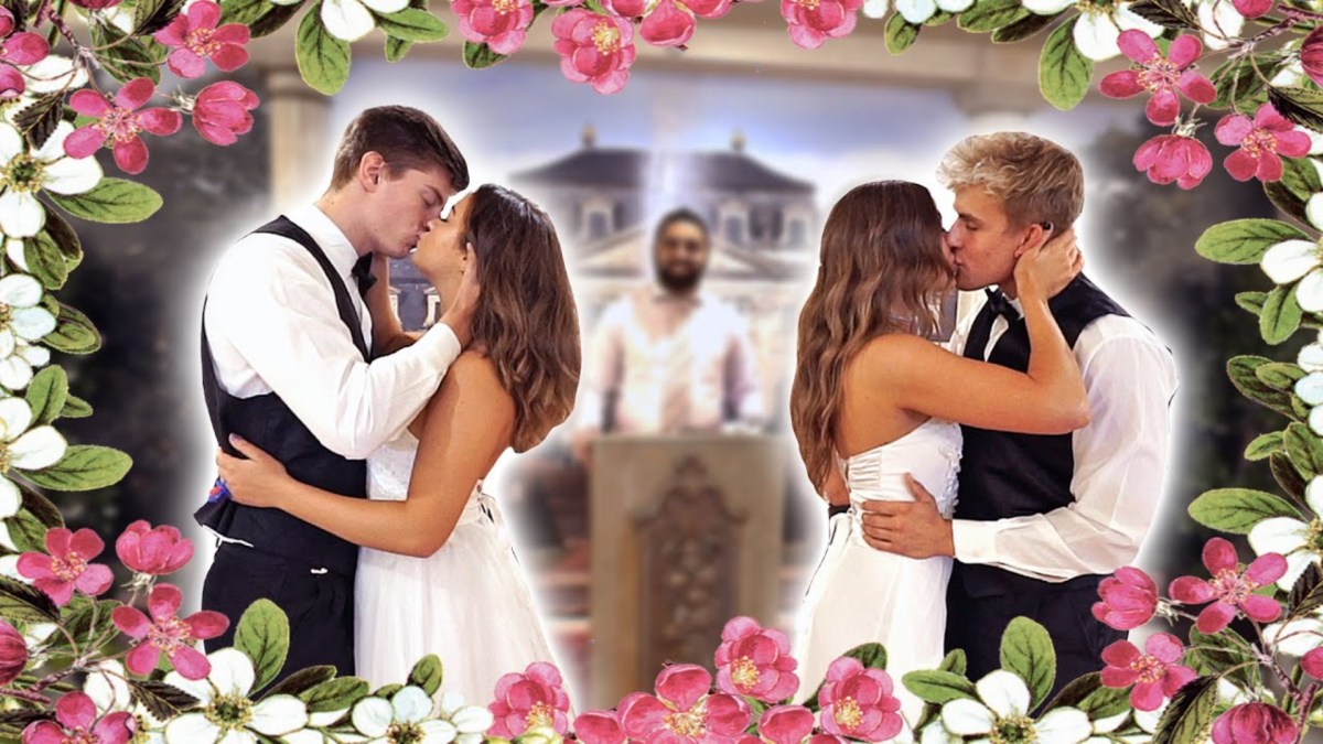 Une illustration du faux mariage de Jake Paul et Erika Costell. // Source : YouTube / Jake Paul