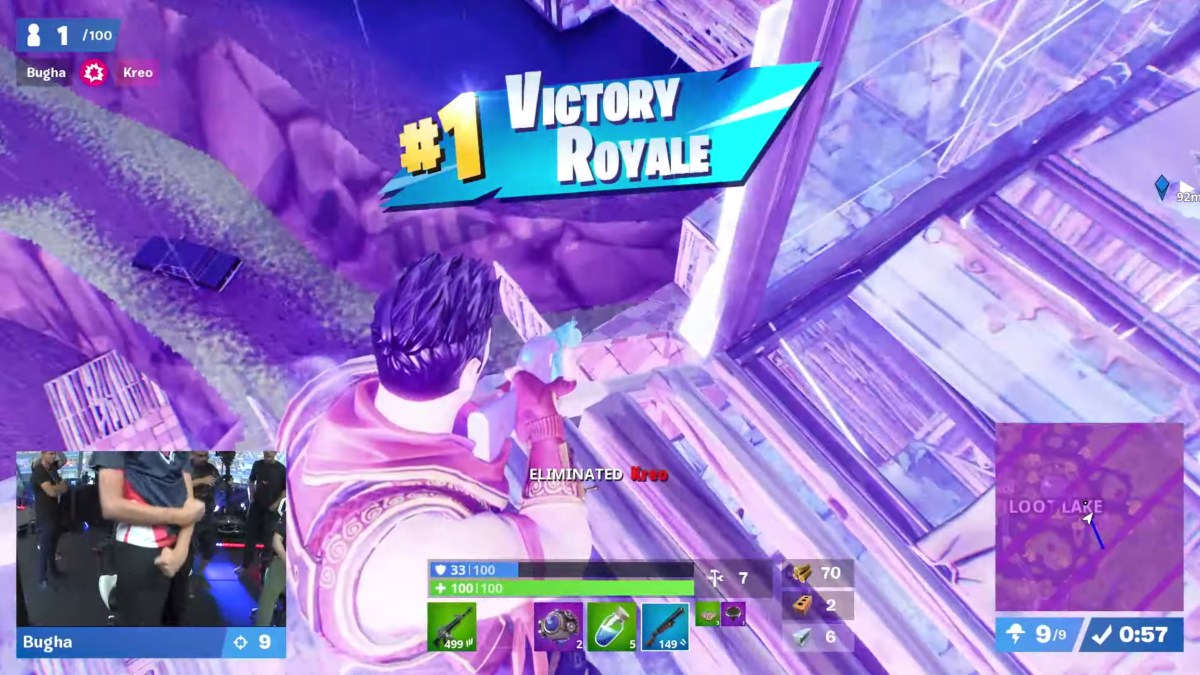 La première manche de la Coupe du monde // Source : YouTube/Fortnite