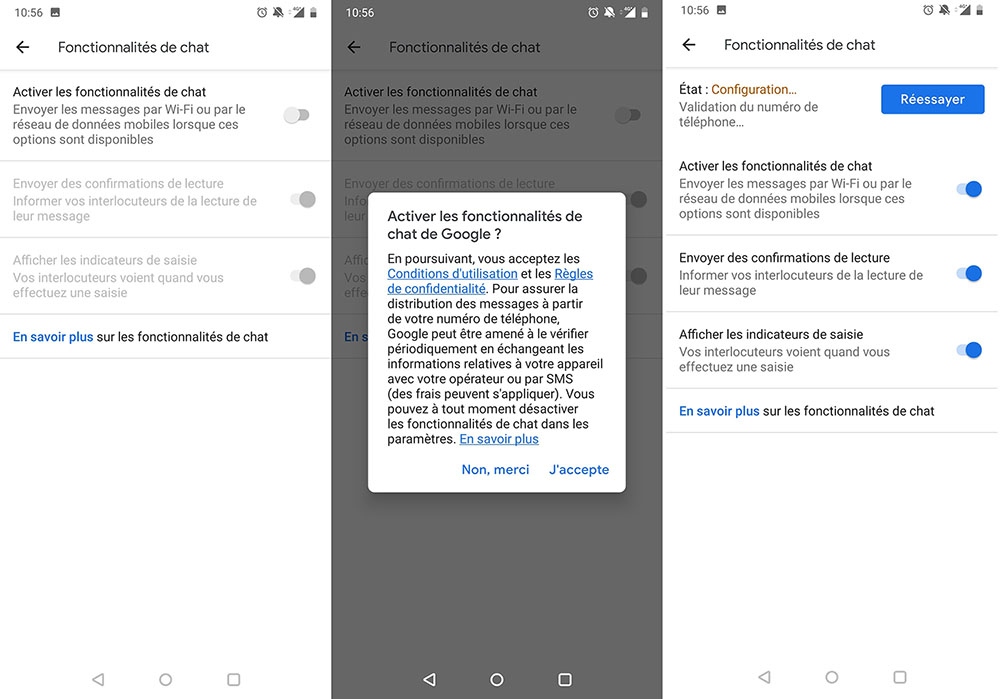 Les trois premières étapes – activation, acceptation, validation Les trois premières étapes – activation, acceptation, validation