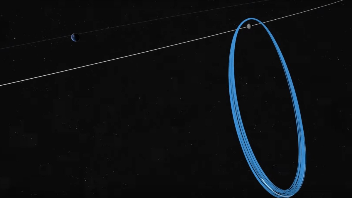 L'orbite de la future station spatiale lunaire. // Source : ESA