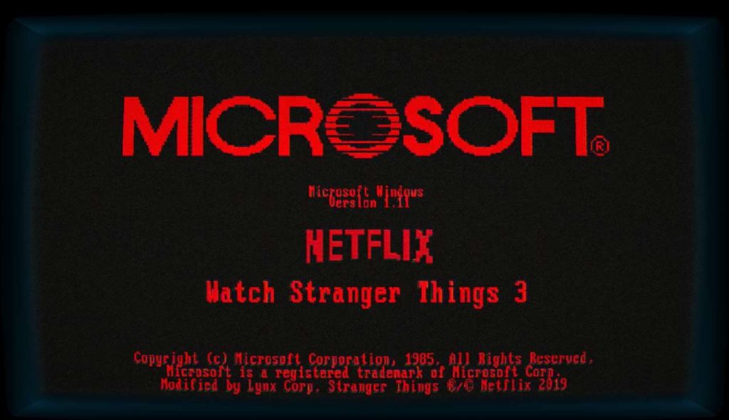 Windows 1.11 est avant tout un produit dérivé de Stranger Things. // Source : Microsoft