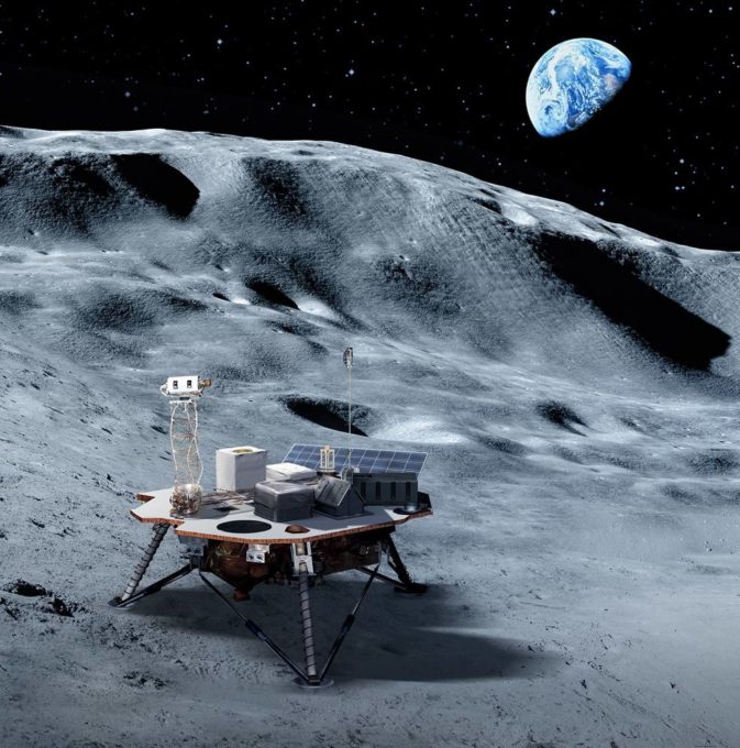 La NASA prévoit d'envoyer des cargos scientifiques sur la Lune en prévision de l'arrivée d'astronautes en 2024. // Source : NASA