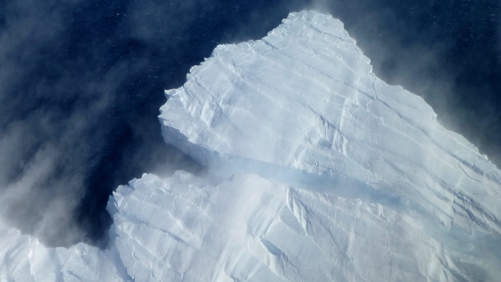 Le glacier de l'île du Pin. // Source : Wikimedia/CC/Nasa Ice (photo recadrée)