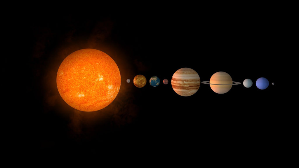 Une représentation du système solaire (avec Pluton). // Source : Pixabay (photo recadrée)