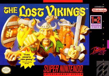 The Lost Vikings, un jeu développé à l'époque où le studio s'appelait encore « Silicon & Synapse ». // Source : Wikipédia