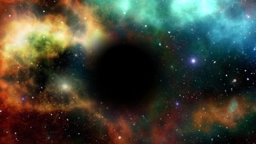 Une représentation d'un trou noir. // Source : Pixabay (photo recadrée)