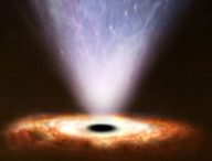 Une représentation des vents produits par un trou noir supermassif. // Source : ESA/ATG medialab (photo recadrée)