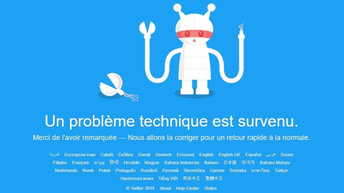 Twitter en panne jeudi 11 juillet 2019