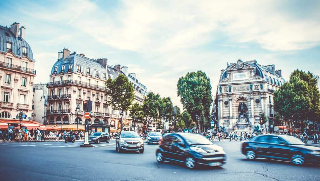 voiture circulation automobile route paris