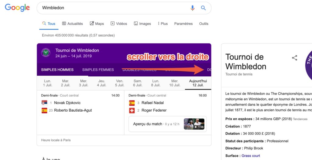 Capture Google le 12 juillet 2019