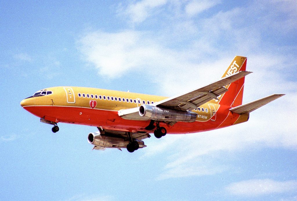 Un Boeing 737-200 de Southwest Airlines, la compagnie aérienne qui en fut la principale utilisatrice. // Source : Aero Icarus