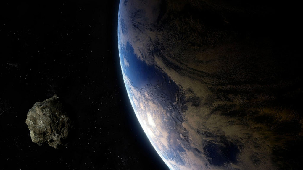 Un astéroïde à proximité de la Terre. // Source : Pixabay (photo recadrée)