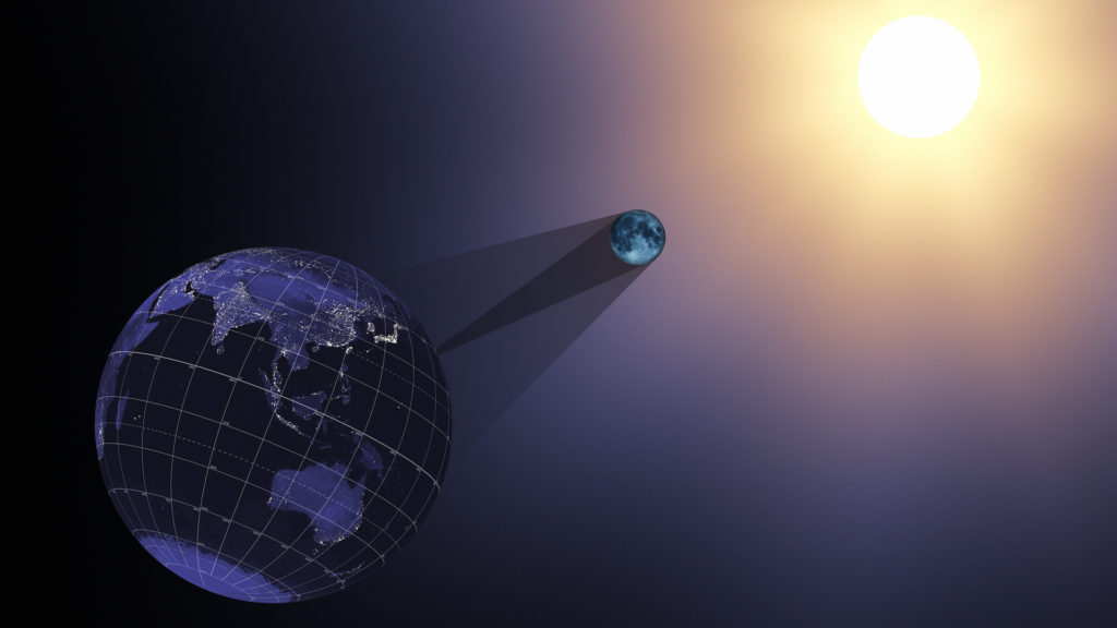 La représentation d'une éclipse solaire. // Source : Nasa (photo recadrée) La représentation d'une éclipse solaire. // Source : Nasa (photo recadrée)