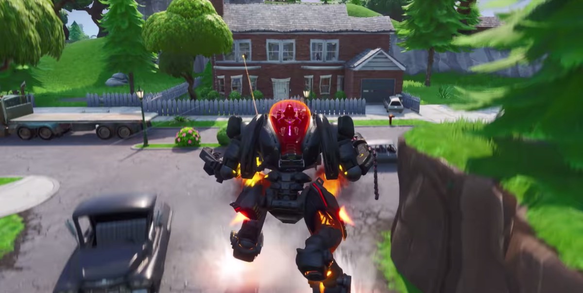 Un robot dans Fortnite // Source : YouTube/Fortnite