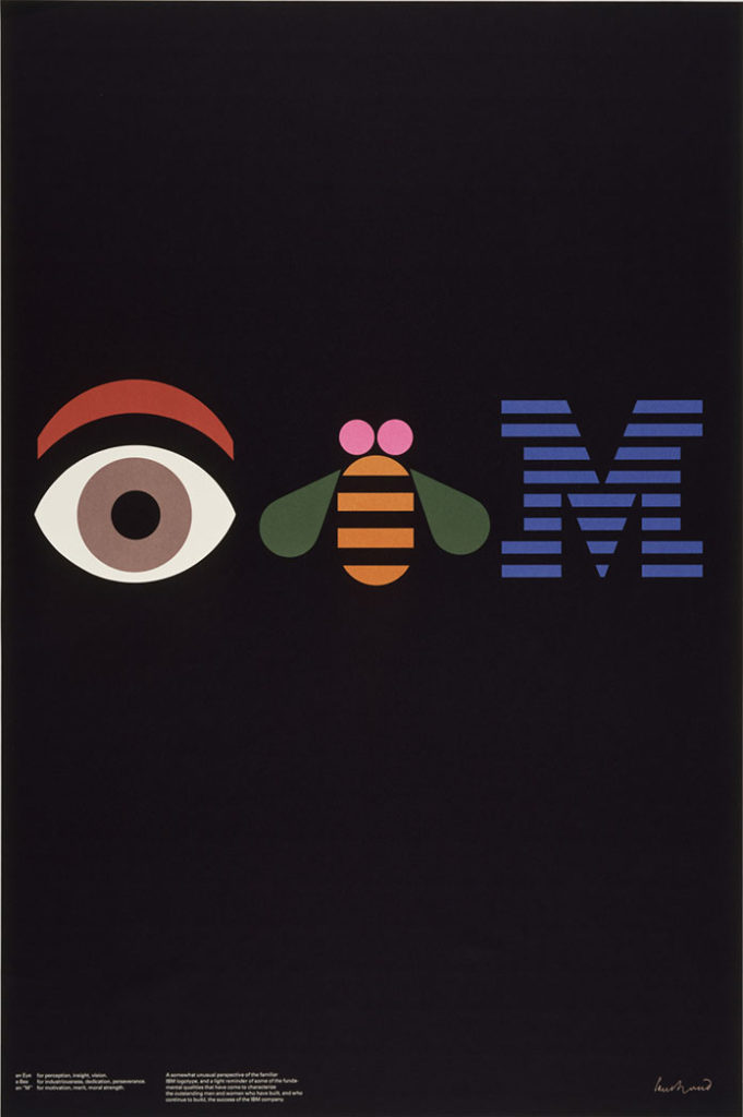 Eye-Bee-M (oeil, abeille, M) est un rébus. // Source : Paul Rand