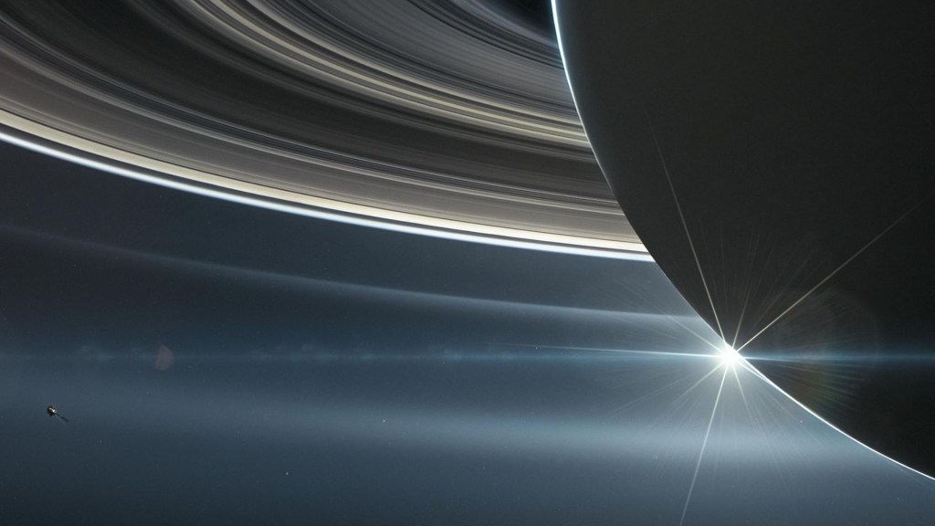 Une représentation de Saturne. // Source : NASA/JPL-Caltech (photo recadrée)
