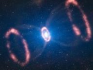 Vision d'artiste d'une supernova (en l'occurrence basée sur SN 1987A, observée par le téléscope ESO). // Source : ESO/L. Calçada