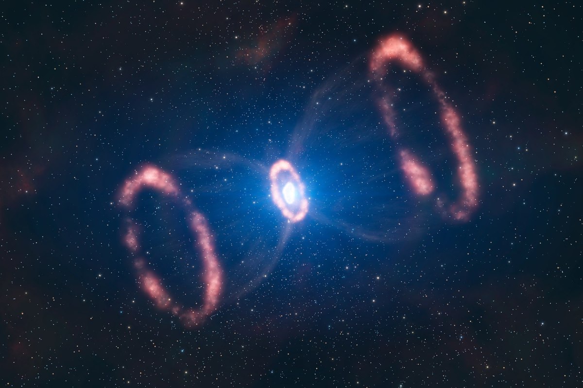 Vision d'artiste d'une supernova (en l'occurrence basée sur SN 1987A, observée par le téléscope ESO). // Source : ESO/L. Calçada