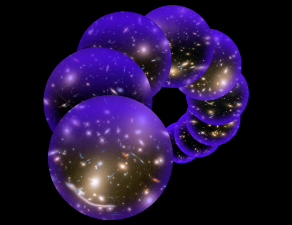 Des millions d'univers ont été générés par la UniverseMachine. // Source :  NASA, ESA, and J. Lotz and the HFF Team/STScI